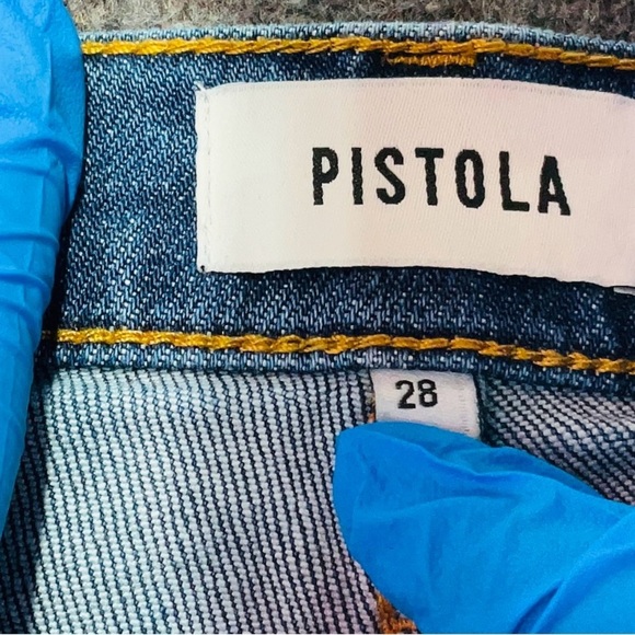Pistola Mid Rise Medium Blue Cropped Jeans, Size 28 (6) - Picture 6 of 11